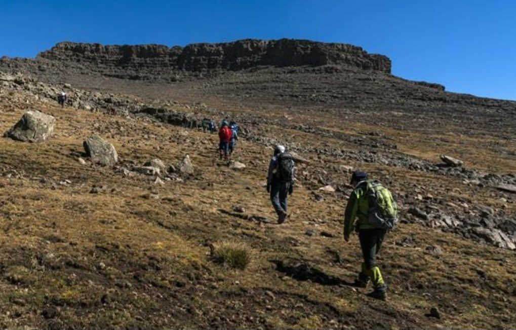 Trekking to Ras Dashen summit simien mountains ethiopia