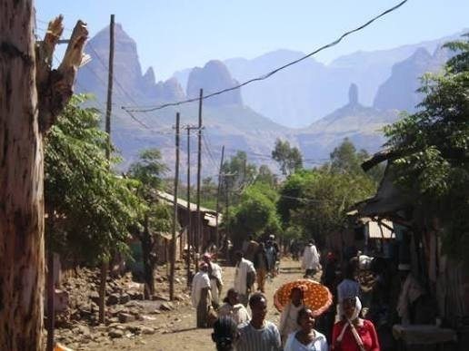 Everyday life in Adi Arkaye Simien Mountains Ethiopia