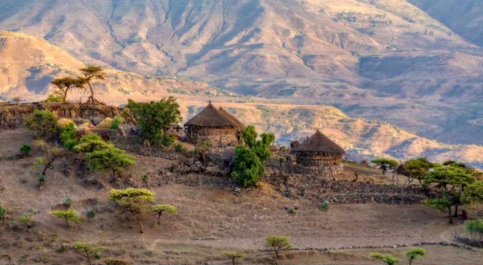 Arkwaisye village simien mountains ethiopia