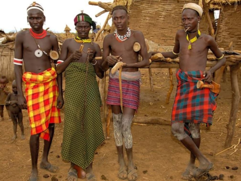 Dassanech people in Omo Valley Ethiopia

