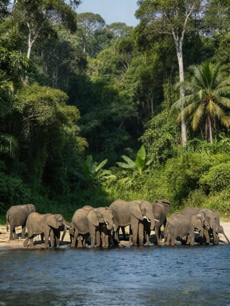 wild elephants in mago national park in ethiopia