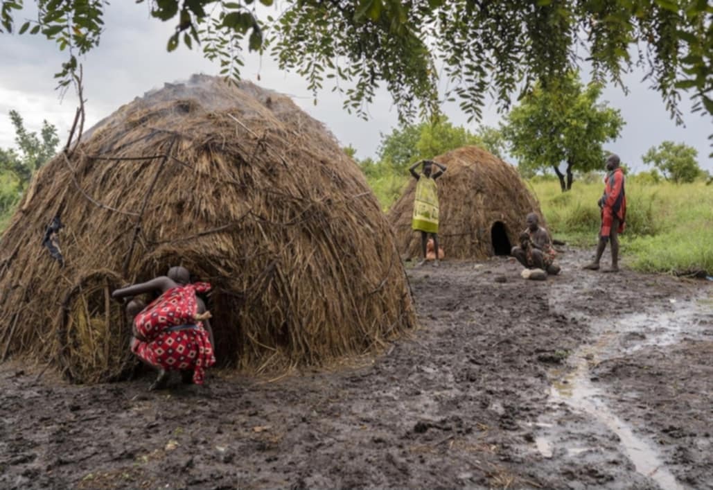 Mud huts in Mago National park Ethiopia